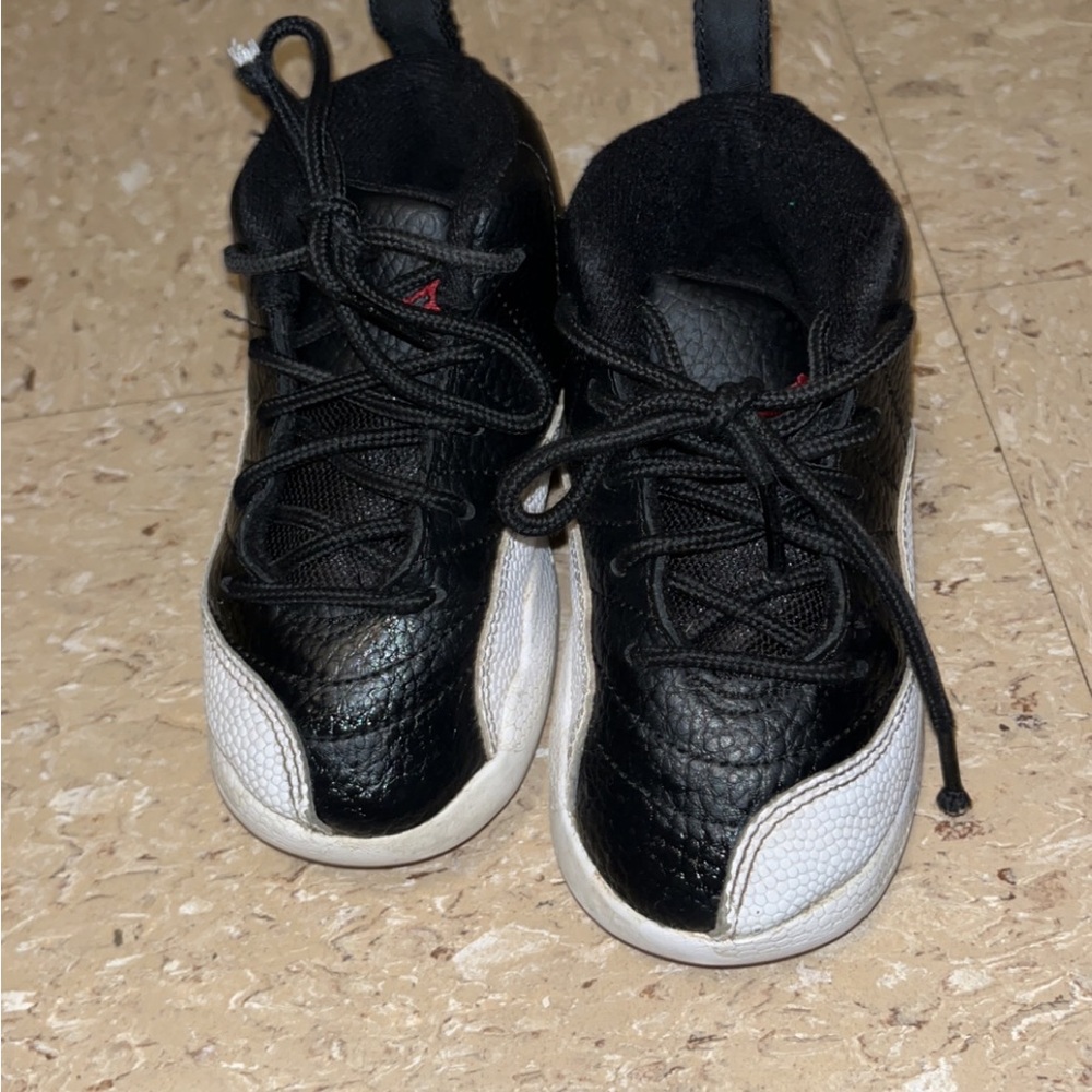 Jordan 12 black red and white